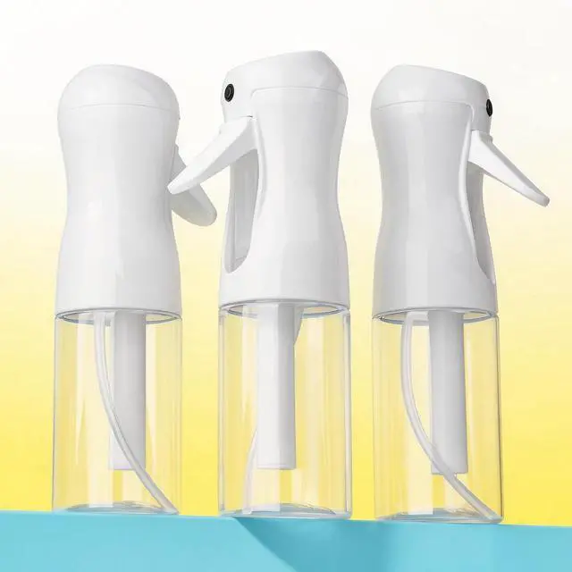 Alt view image 7 of 7 - 3Pcs Continuous Spray Bottles For Hair,Ultra Fine Mister for Hair Styling, Plants, Cleaning, Salon, Misting & Skin Care (200ml Clear*3)