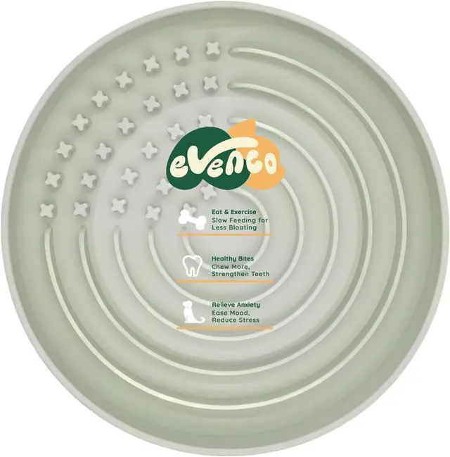Alt view image 2 of 5 - Slow Feeder Dog Bowls, Slowdown Bowl - Puzzle Silicone Dog Feeding Bowls with Suction Cups, Innovative Lick Mat, Healthy Eating, Dishwasher Microwave Safe, Mealtime Challenge, 7.5" x 1.3" Green
