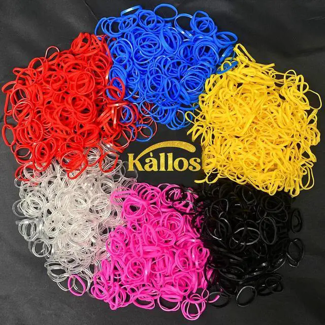 Alt view image 4 of 5 - 500 Pack Pink Rubber Bands for Hair 22mm Durable No-Damage Elastic Hair Ties for Babies Toddlers Kids & Adults Non-Slip Multi-Use Hair Accessories for Braids, Ponytails & Crafts by Kàllos