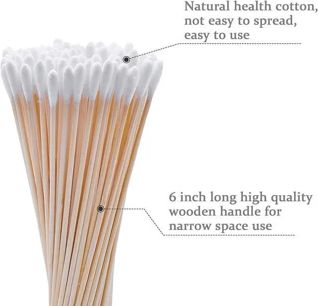 Alt view image 7 of 7 - Garrett Extra Long Cotton Swabs with Durable Sticks, 200 Count 6 Inch | Applicators for Precision Cleaning, Firearm Cleaning, Electronics, Makeup, Jewelry Details, Crafts, Maintenance, Tools