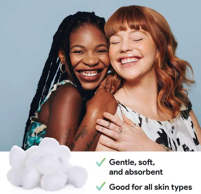Alt view image 3 of 6 - Premium Cotton Balls for Face - 75 Absorbent and Soft White Colored Cotton Balls - Made with 100% Cotton - Use for Crafts, Makeup, Wounds, and Nails