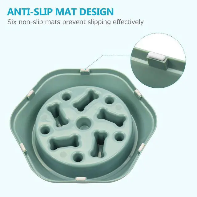Alt view image 4 of 7 - UPSKY Slow Feeder Dog Bowl Anti-Chocking Slower Feeding Pet Puzzle Bowls | Interactive Bloat Stop Dog Food Dishes, Non-Slide Dogs Lick Treat for Small Medium, Slow-Eating Maze Design, Easy to Clean