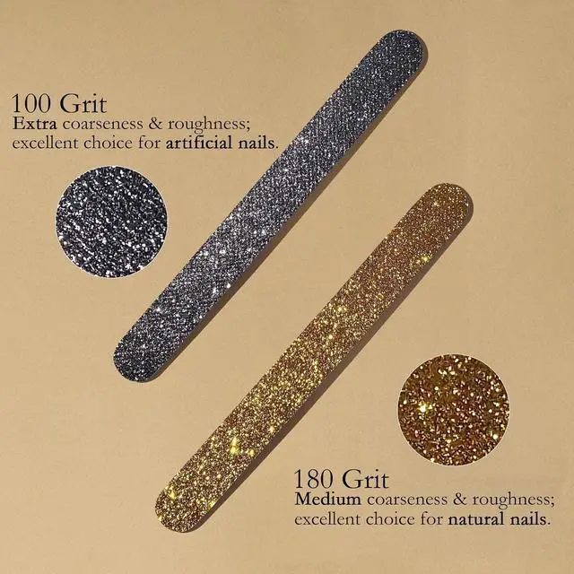Alt view image 3 of 7 - P2P Nails Glitter Colorful Nail File Strips - Manicure and Pedicure Nail Buffers - Double Sided Filers for Shaping and Smoothing Toenails and Fingernails (Regular, 20)