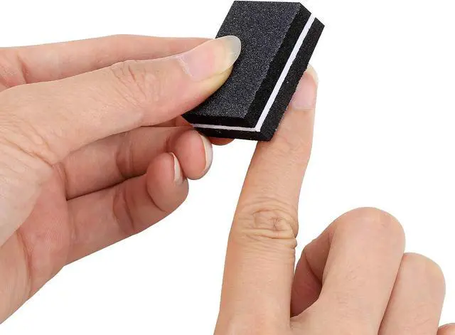 Alt view image 4 of 7 - 100 Pcs Mini Buffers for Nails 180/100 Grit Buffer for Acrylic Nails for Nail Care(Black)