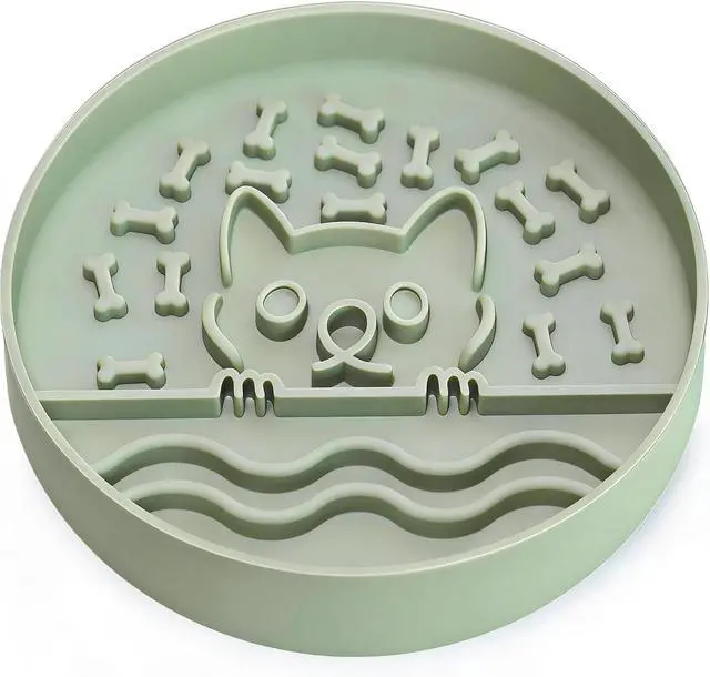 Main image of Slow Feeder Dog Bowl for Small Medium Dogs & Cats, 7.5 Inch Non Slip Slow Bowl with 37 Suction Cups, Anti-Choking Food Grade Silicone Slow Eating Bowl