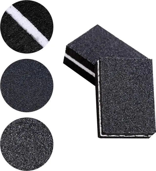 Alt view image 5 of 7 - 100 Pcs Mini Buffers for Nails 180/100 Grit Buffer for Acrylic Nails for Nail Care(Black)