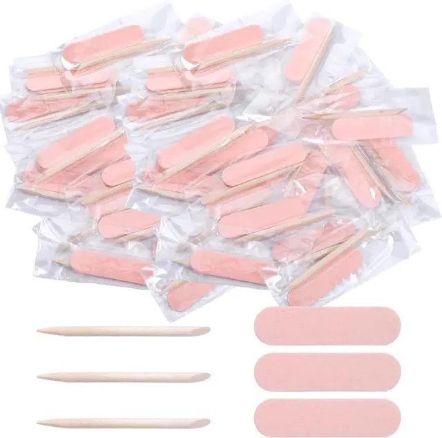 Main image of 20PCS Mini Nail Files Disposable Cuticle Pusher for Press on Nails Double Sided Nail Files Manicure Pedicure Tools