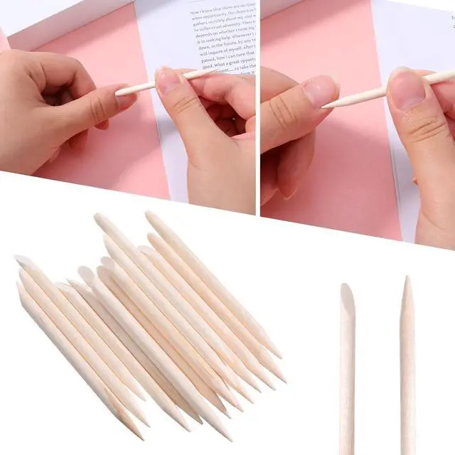 Alt view image 3 of 7 - 20PCS Mini Nail Files Disposable Cuticle Pusher for Press on Nails Double Sided Nail Files Manicure Pedicure Tools