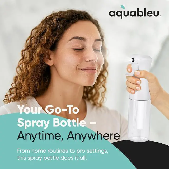 Alt view image 5 of 7 - Aquableu Spray Bottle for Hair Continuous Mist Spray Bottle for Hair Care, Styling, Cleaning, Plants, Pets & Essential Oils (Clear, 6.76oz/200ml)