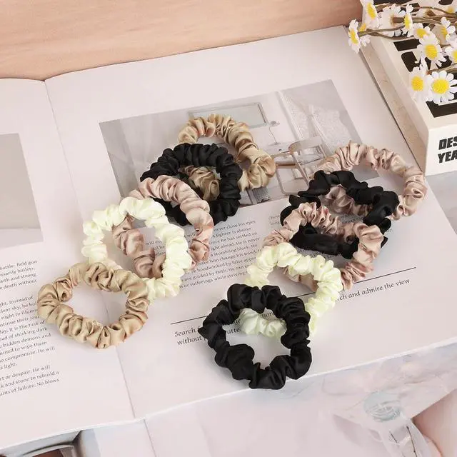 Alt view image 6 of 6 - JessLab Luxe Satin Scrunchies, No Damage Hair Ties for Sleeping, Ultra-Gentle on All Hair Types, 10 Pack