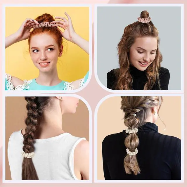 Alt view image 5 of 6 - JessLab Luxe Satin Scrunchies, No Damage Hair Ties for Sleeping, Ultra-Gentle on All Hair Types, 10 Pack