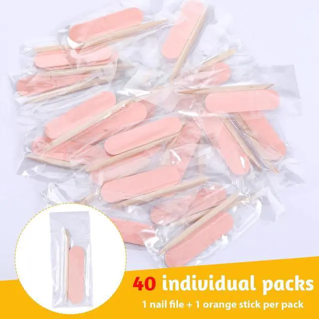 Alt view image 5 of 7 - 20PCS Mini Nail Files Disposable Cuticle Pusher for Press on Nails Double Sided Nail Files Manicure Pedicure Tools