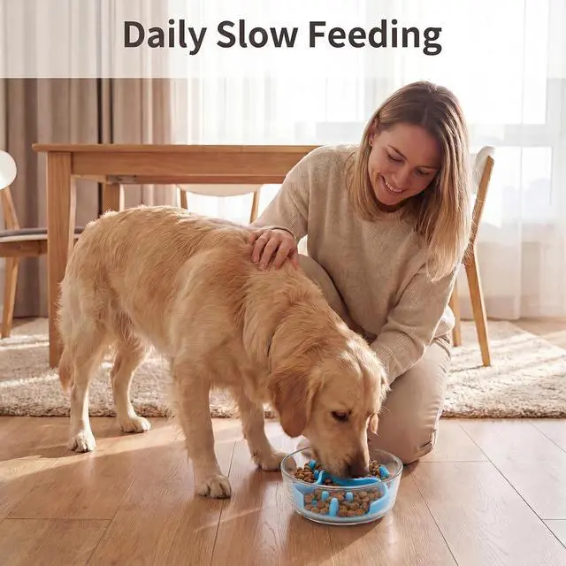 Alt view image 4 of 6 - Ondware 2 Pack Dog Bowl Slow Feeder Inserts Cuttable Silicone, 4.7-7 in | Strong Suction Base for Wet or Dry Food, Fits Ceramic Glass Stainless Bowls, DIY Slow Feeder Dog Bowls, Dishwasher Safe