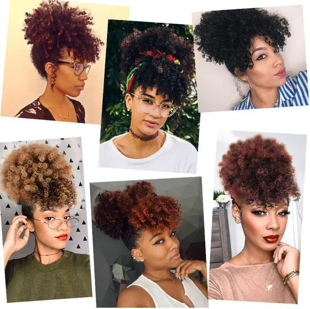 Alt view image 6 of 6 - 2 Pcs Adjust Satin Hair Tie, Satin Scrunchies for Women Girls, Adjustable Hair Ties for 4c Girlie Thick Curly Natural Hair, No Damage Hair Accessories for Afro Puff Loc Ponytails (black)