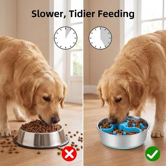 Alt view image 6 of 6 - Ondware 2 Pack Dog Bowl Slow Feeder Inserts Cuttable Silicone, 4.7-7 in | Strong Suction Base for Wet or Dry Food, Fits Ceramic Glass Stainless Bowls, DIY Slow Feeder Dog Bowls, Dishwasher Safe