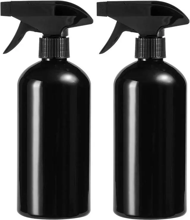 Main image of Plastic Spray Bottle, 17oz Refillable Versatility Sprayer, Black, 2 Pack | Adjustable Mist & Stream Nozzle For Water, Hair, Cleaning, Essential Oils, Plants, BBQ & DIY Spraying