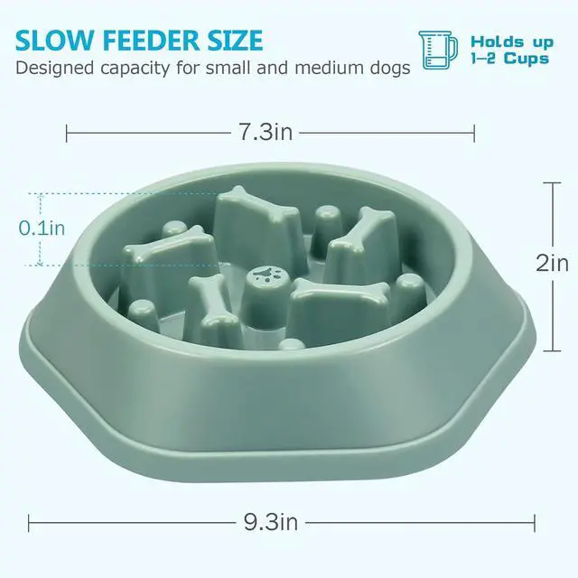 Alt view image 2 of 7 - UPSKY Slow Feeder Dog Bowl Anti-Chocking Slower Feeding Pet Puzzle Bowls | Interactive Bloat Stop Dog Food Dishes, Non-Slide Dogs Lick Treat for Small Medium, Slow-Eating Maze Design, Easy to Clean