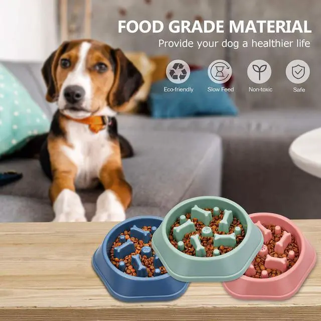 Alt view image 6 of 7 - UPSKY Slow Feeder Dog Bowl Anti-Chocking Slower Feeding Pet Puzzle Bowls | Interactive Bloat Stop Dog Food Dishes, Non-Slide Dogs Lick Treat for Small Medium, Slow-Eating Maze Design, Easy to Clean