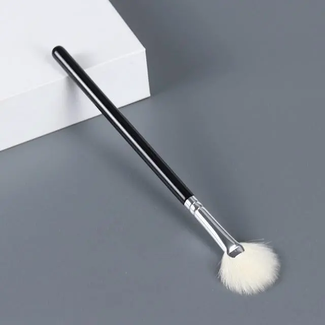 Alt view image 5 of 6 - Highlighter Brush Fan Brush for Face Highlighting, Buffing and Blending With Powder Cream, Blusher Highlighter Applicator Makeup Tool