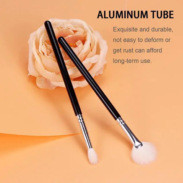 Alt view image 2 of 6 - Highlighter Brush Fan Brush for Face Highlighting, Buffing and Blending With Powder Cream, Blusher Highlighter Applicator Makeup Tool