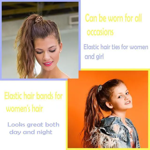 Alt view image 5 of 6 - 20 PCS Hair Ties for Women, Hair Tie Bracelets, Brown Plastic, No Damage Hair Elastics, Comfortable for Thick or Thin Hair, Boho Hair Ties for Ponytail Holders, 5 Colors