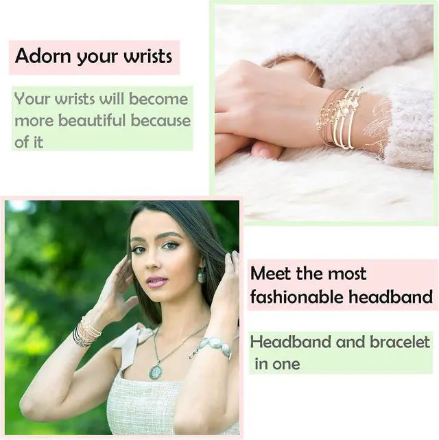 Alt view image 3 of 6 - 20 PCS Hair Ties for Women, Hair Tie Bracelets, Brown Plastic, No Damage Hair Elastics, Comfortable for Thick or Thin Hair, Boho Hair Ties for Ponytail Holders, 5 Colors