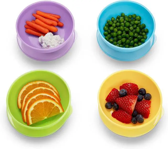 Alt view image 4 of 6 - Munchkin® Love-a-Bowls 10 Piece Baby Feeding Set, Includes Bowls with Lids and Spoons, Multicolor