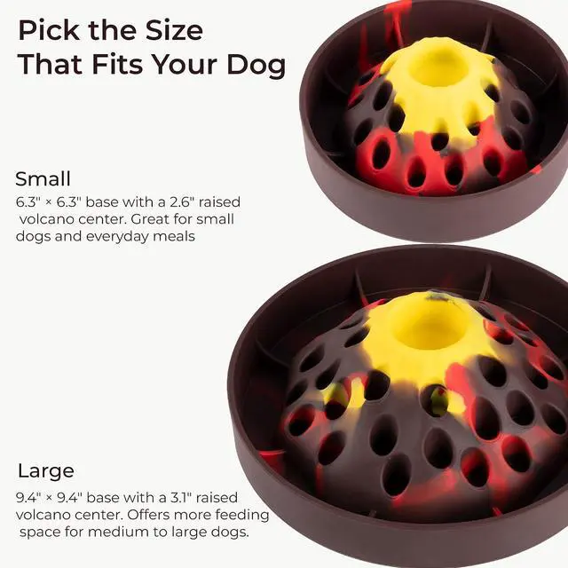 Alt view image 5 of 6 - PEGGY11 Volcano-Shaped Silicone Slow Feeder Bowl for Dogs | Raised center design, Multiple Food Pockets, Nonslip base, Dishwasher-safe, Food-grade material, Mealtime enrichment