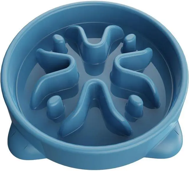 Main image of Slow Feeder Dog Bowls Small Breed, Dog Food Bowl Small Anti-Choking Bloat Stop Puzzle Healthy Eating Bowl (Blue, 1 Cup)