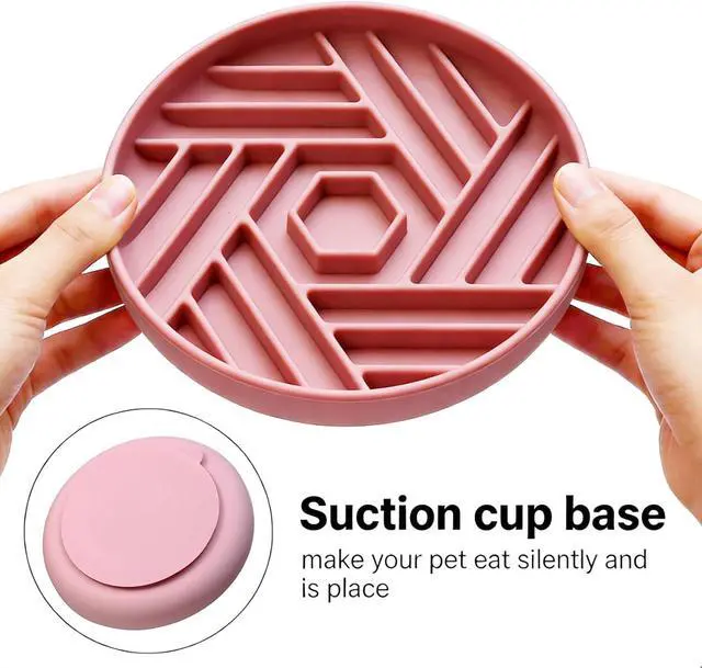 Alt view image 2 of 7 - Silicone Slow Feeder Dog Bowl with Suction Base, Anti Choking Pet Bowl | for Small and Medium Dogs & Cats, Maze Design Non-Slip Food Grade Slow Eating Bowl to Prevent Bloating