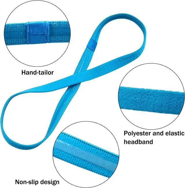 Alt view image 3 of 7 - Duufin 20 Pcs Elastic Headbands for Women Men Girls Non Slip Sport Headband | Colorful Hair Bands Workout Sweatband Fashion Yoga, Running Elastic Sports Headbands, 14 Colors