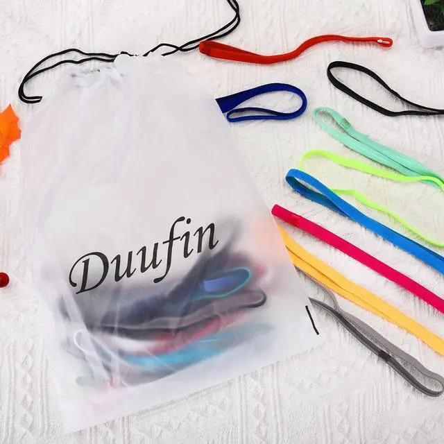 Alt view image 4 of 7 - Duufin 20 Pcs Elastic Headbands for Women Men Girls Non Slip Sport Headband | Colorful Hair Bands Workout Sweatband Fashion Yoga, Running Elastic Sports Headbands, 14 Colors