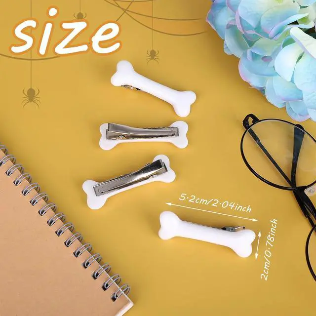 Alt view image 7 of 7 - WLLHYF 2 Pieces Bone Hair Clip Skull Skeleton HairPins Side Hair Clip Cosplay Costume Decorative Hair Pins Clips Accessories Barettes for Women Girls