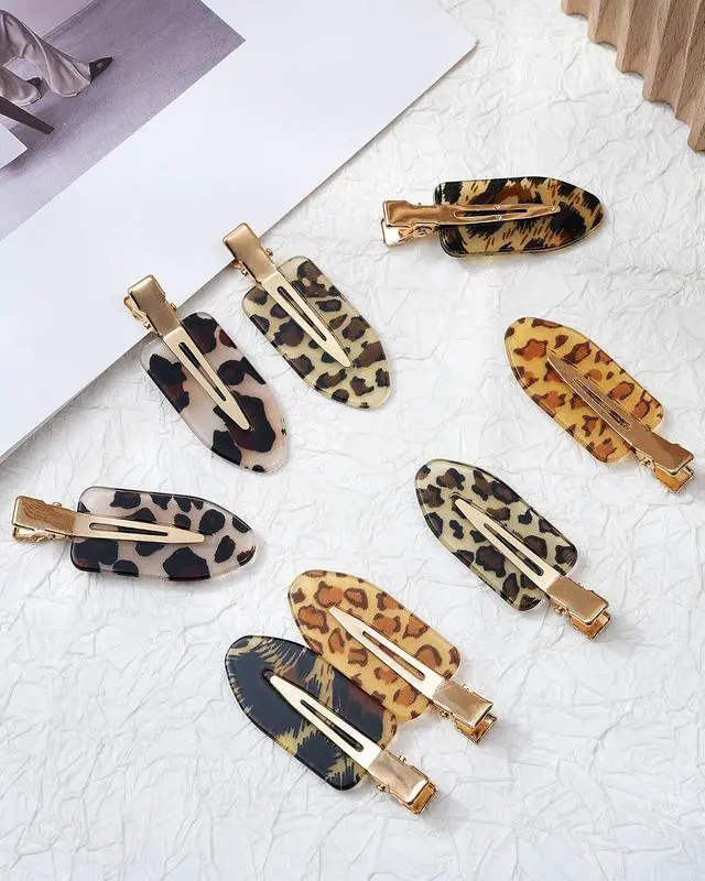 Alt view image 6 of 7 - Mesovor 8 PCS No Bend Creaseless Hair Clips for Women, No- Crease Non Slip | Mini Flat Acrylic Hairclips for Hair Styling, Bangs, Makeup Application and Face Wash