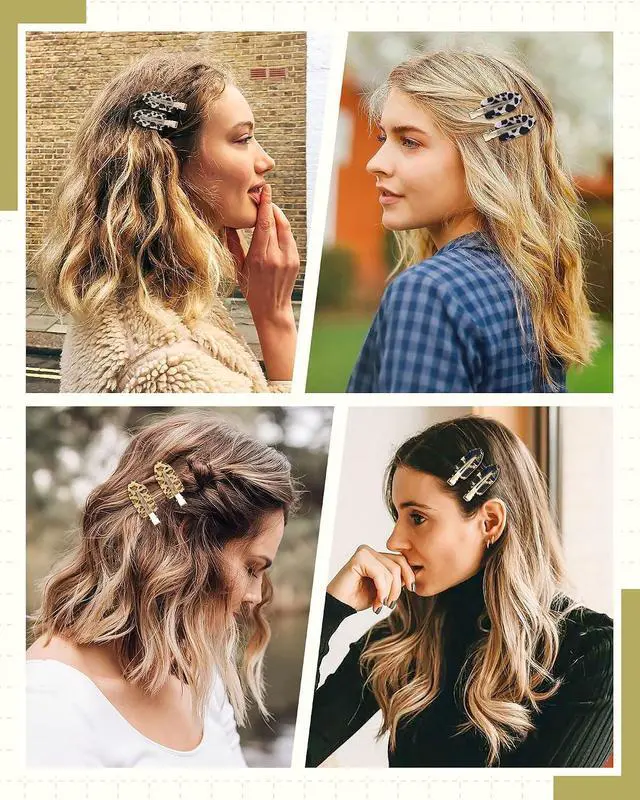 Alt view image 5 of 7 - Mesovor 8 PCS No Bend Creaseless Hair Clips for Women, No- Crease Non Slip | Mini Flat Acrylic Hairclips for Hair Styling, Bangs, Makeup Application and Face Wash