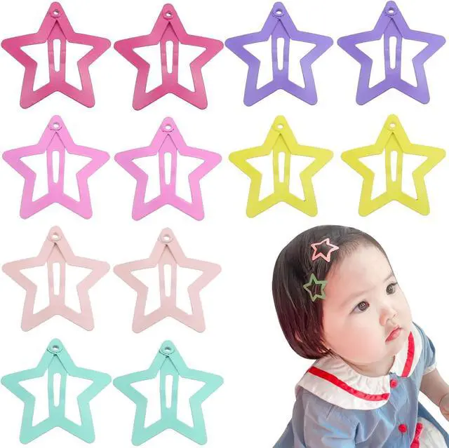 Main image of 30 PACK Star Snap Hair Clips Non-slip Toddlers Colorful Cute Lovely Metal Hair Barrettes Hair Accessories for Women Girls(Style 1)