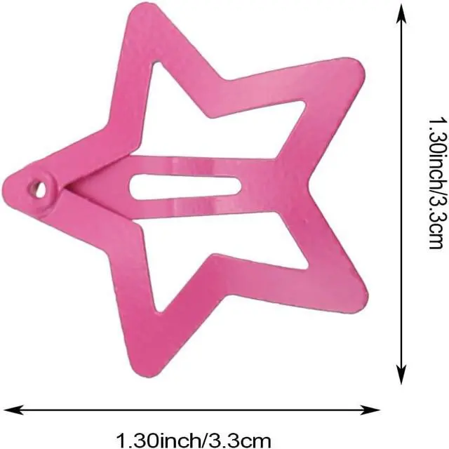 Alt view image 2 of 7 - 30 PACK Star Snap Hair Clips Non-slip Toddlers Colorful Cute Lovely Metal Hair Barrettes Hair Accessories for Women Girls(Style 1)