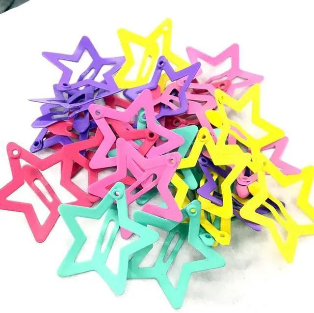 Alt view image 7 of 7 - 30 PACK Star Snap Hair Clips Non-slip Toddlers Colorful Cute Lovely Metal Hair Barrettes Hair Accessories for Women Girls(Style 1)