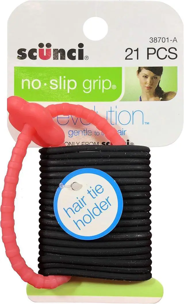 Alt view image 2 of 2 - Scunci No-Slip Grip Gel Evolution Ponytailers with Holder,21-Pieces per pack,1-Pack
