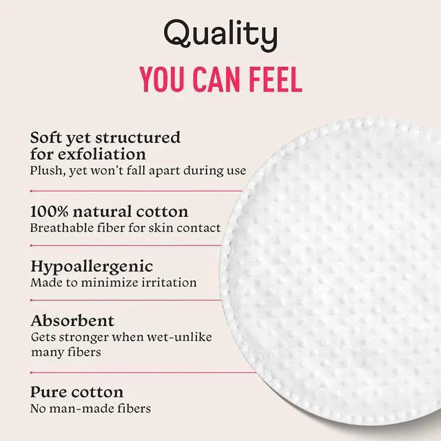 Alt view image 7 of 7 - Swisspers Premium Exfoliating Cotton Rounds, 80 Count