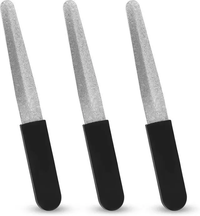 Main image of 3PCS Fingernail Files, Metal Nail File for Natural Nails, Diamond Fingernail Files with Non Slip Handle, Finger Nail Filers for Women Men, Sapphire Grit Nail Filers Gift