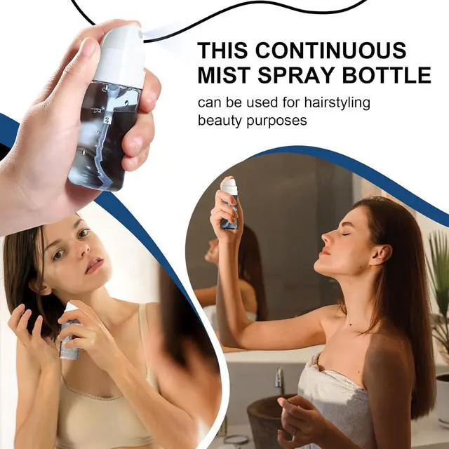 Alt view image 7 of 7 - Yolaist 2 Pack 2oz/60ml Small Spray Bottle, Fine Mist TSA Travel Size Toiletries Sprayer Refillable & Leak Proof Mini Empty Mister for Hair, Face Toner, Cleaning, Plants