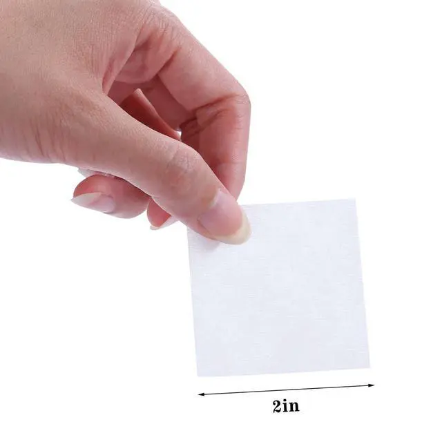 Alt view image 5 of 7 - 975 Pieces Lint Free Nail Art Gel Polish Remover Cotton Pad Nail Wipe With 1 Pcs Cuticle Double Head Pusher Remover Tool