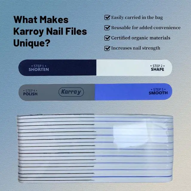 Alt view image 4 of 7 - 24PCS Nail Files for Natural Nails Emery Boards 4Ways 180 240 1000 4000Grit | 4-in-1 Function: Shorten, Shape, Smooth, Polish. Professional Nail File and Buffer. Good Quality by Fine Grit made.