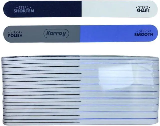 Alt view image 7 of 7 - 24PCS Nail Files for Natural Nails Emery Boards 4Ways 180 240 1000 4000Grit | 4-in-1 Function: Shorten, Shape, Smooth, Polish. Professional Nail File and Buffer. Good Quality by Fine Grit made.