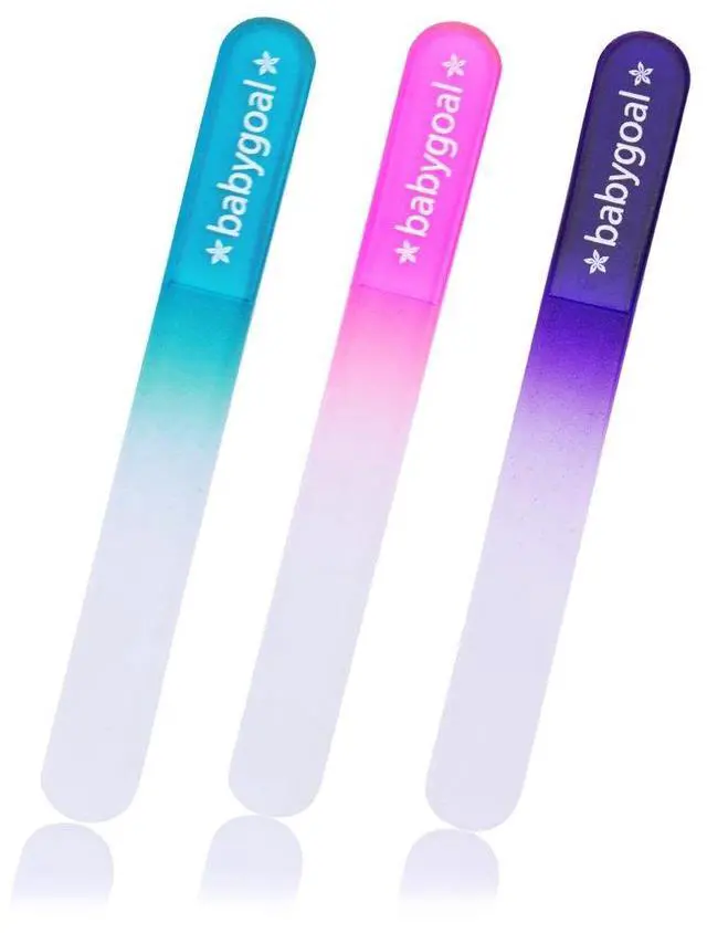 Alt view image 2 of 5 - babygoal Newborn Baby Nail File 3 Pack with a Pouch, Genuine Czech Float Glass, Baby Gift for Newborns, Toddlers, Infant, Babies & Young Children by Babygoal 3NF01