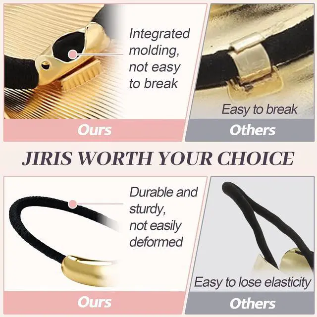 Alt view image 3 of 7 - 3PCS Metal Hair Tie For Women,Gold Cuffs,Metal Geometric Gold Hair Ties, Hair Accessories Stretchy and Non-Damage Ponytail Holders,Ponytail Cuff Hair Bands For Hair Styling (SET4)