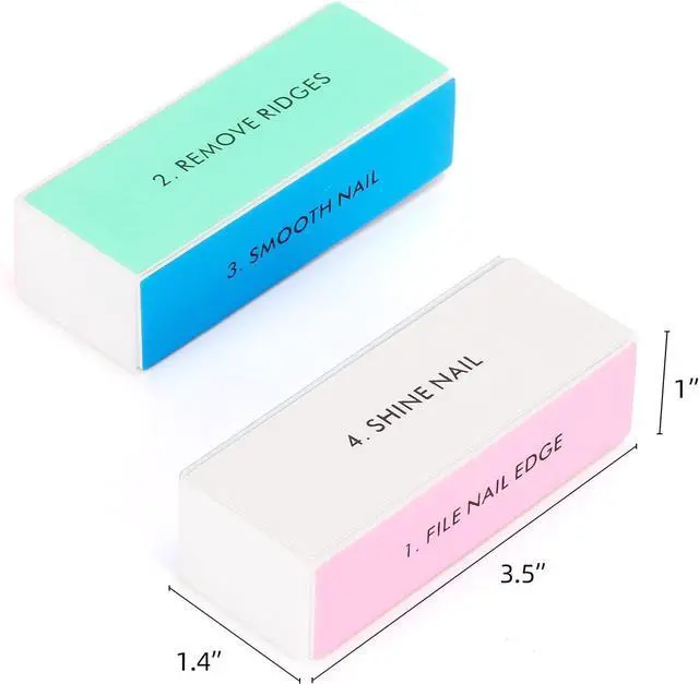 Alt view image 2 of 7 - 10 Pcs 4 Way Nail Buffers Blocks for Natural Nails, Nail Polishing Block Buffing Block Nail Files, Shape and Shine Nail Tool