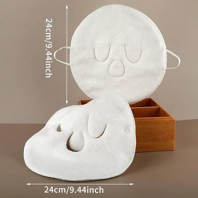 Alt view image 2 of 7 - 2 Pcs Face Masks Spa,Steam Mask,Face Towels Reusable Hot Compress Warm Compress for Faces Facial Steamer Towel for Hot Cold Skin Care Faces Steamer Beauty Facial Towel for Home Beauty Salon Women