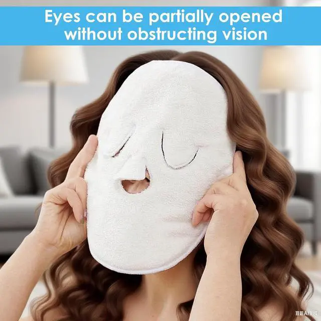 Alt view image 4 of 7 - 2 Pcs Face Masks Spa,Steam Mask,Face Towels Reusable Hot Compress Warm Compress for Faces Facial Steamer Towel for Hot Cold Skin Care Faces Steamer Beauty Facial Towel for Home Beauty Salon Women